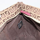 FENDI Zucchino Canvas Hand Bag Beige Gold Auth 181558A-18