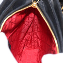 Christian Dior Lady Dior Hand Bag Lamb Skin Black Gold Auth 181559SAM-21