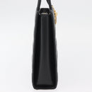 Christian Dior Lady Dior Hand Bag Lamb Skin Black Gold Auth 181559SAM-4
