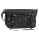 BALENCIAGA Le Cagole Shoulder Bag Leather Black Silver 781911 Auth 181560SAM-1