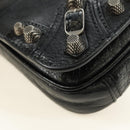 BALENCIAGA Le Cagole Shoulder Bag Leather Black Silver 781911 Auth 181560SAM-16