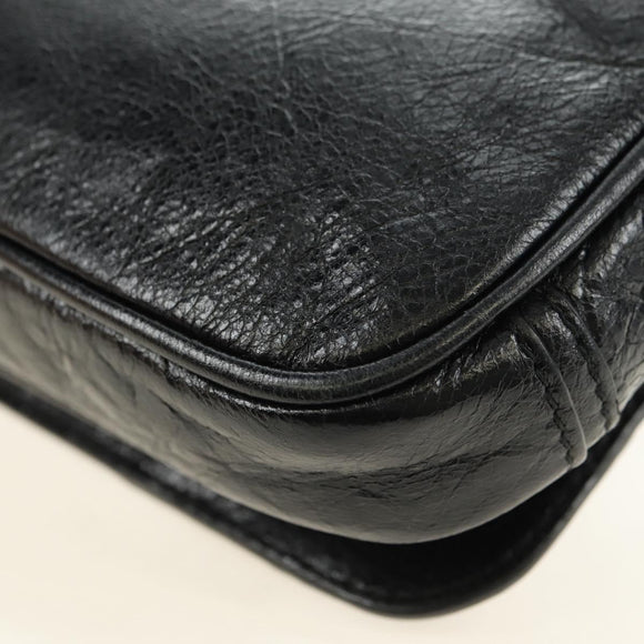 BALENCIAGA Le Cagole Shoulder Bag Leather Black Silver 781911 Auth 181560SAM