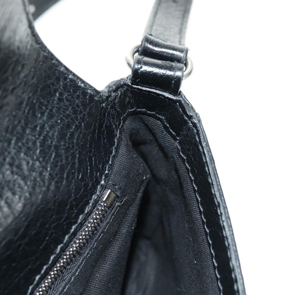 BALENCIAGA Le Cagole Shoulder Bag Leather Black Silver 781911 Auth 181560SAM