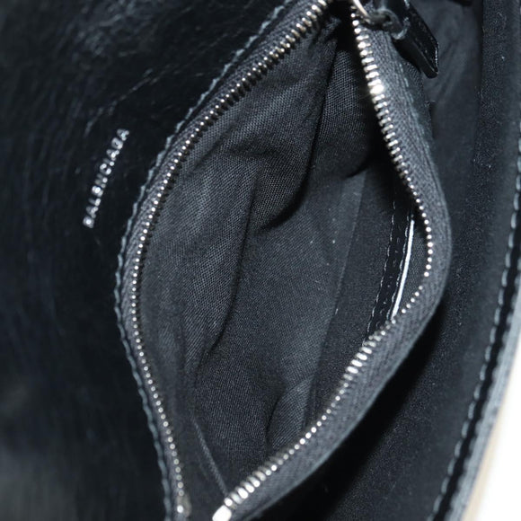 BALENCIAGA Le Cagole Shoulder Bag Leather Black Silver 781911 Auth 181560SAM