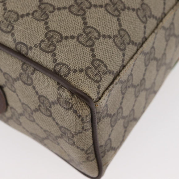 GUCCI GG Supreme Web Sherry Line Tasche PVC Beige Gold 378 002 3839 Auth 181562