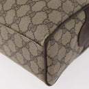 GUCCI GG Supreme Web Sherry Line Tasche PVC Beige Gold 378 002 3839 Auth 181562-11