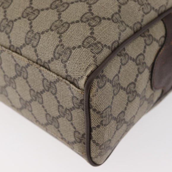 GUCCI GG Supreme Web Sherry Line Tasche PVC Beige Gold 378 002 3839 Auth 181562