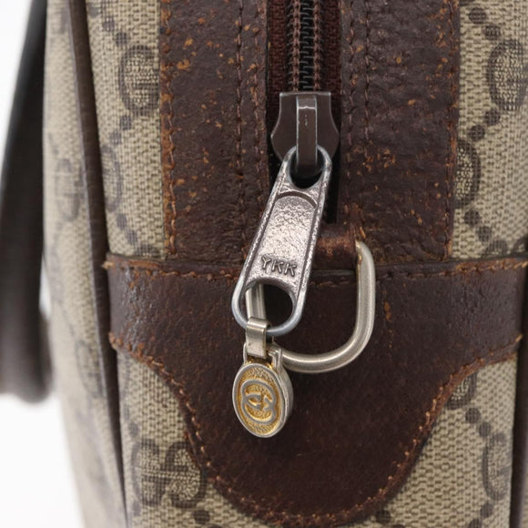 GUCCI GG Supreme Web Sherry Line Tasche PVC Beige Gold 378 002 3839 Auth 181562