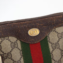 GUCCI GG Supreme Web Sherry Line Tasche PVC Beige Gold 378 002 3839 Auth 181562-15