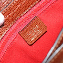 CELINE Hand Bag Leather 2way Brown Gold Auth 181564A-21