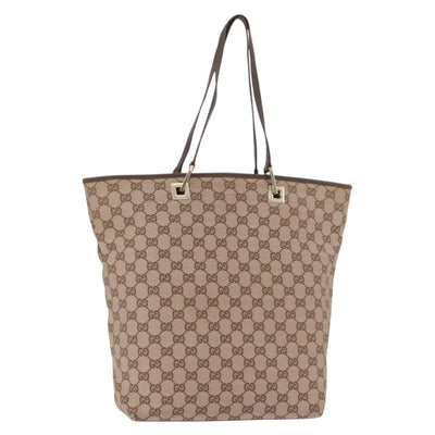 GUCCI GG Canvas Tote Bag Pink Gold 002 1098 Auth 181565