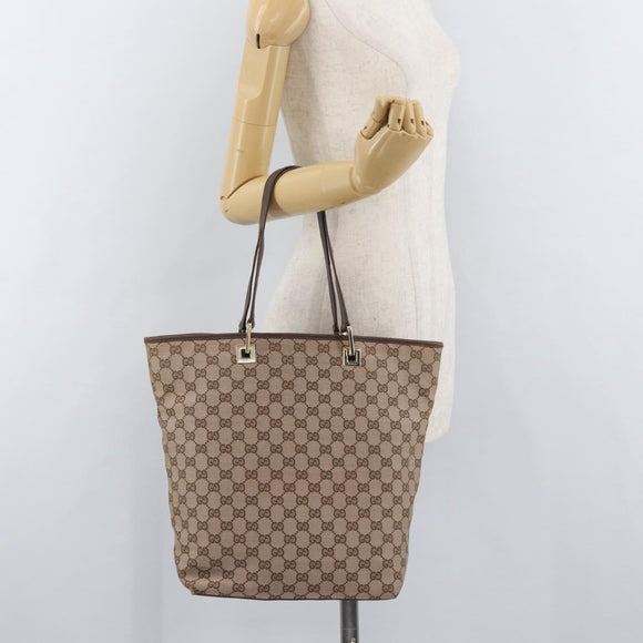 GUCCI GG Canvas Tote Bag Pink Gold 002 1098 Auth 181565