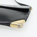 Christian Dior Shoulder Bag Leather Black Gold Auth 181566-9