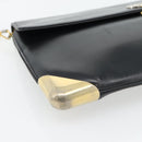 Christian Dior Shoulder Bag Leather Black Gold Auth 181566-14