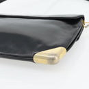 Christian Dior Shoulder Bag Leather Black Gold Auth 181566-15