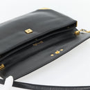 Christian Dior Shoulder Bag Leather Black Gold Auth 181566-10