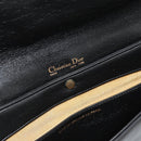 Christian Dior Shoulder Bag Leather Black Gold Auth 181566-17