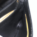 Christian Dior Shoulder Bag Leather Black Gold Auth 181566-18