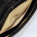 Christian Dior Shoulder Bag Leather Black Gold Auth 181566-20