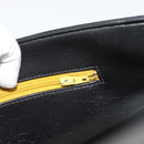 Christian Dior Shoulder Bag Leather Black Gold Auth 181566-21