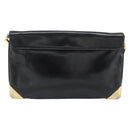 Christian Dior Shoulder Bag Leather Black Gold Auth 181566-2