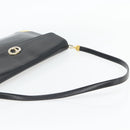 Christian Dior Shoulder Bag Leather Black Gold Auth 181566-7