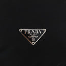 PRADA Kordelzugbeutel Nylon Schwarz Silber Auth 181567-17