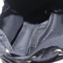 PRADA Kordelzugbeutel Nylon Schwarz Silber Auth 181567-11