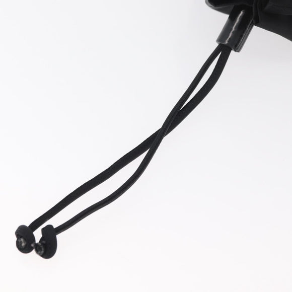 PRADA Kordelzugbeutel Nylon Schwarz Silber Auth 181567