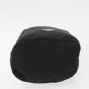 PRADA Kordelzugbeutel Nylon Schwarz Silber Auth 181567-5