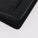FENDI Clutch Bag Leather Black Silver Auth 181568A-9
