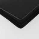FENDI Clutch Bag Leather Black Silver Auth 181568A-15