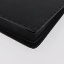 FENDI Clutch Bag Leather Black Silver Auth 181568A-16