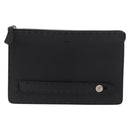 FENDI Clutch Bag Leather Black Silver Auth 181568A-13