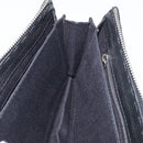 FENDI Clutch Bag Leather Black Silver Auth 181568A-22