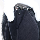 FENDI Clutch Bag Leather Black Silver Auth 181568A-23
