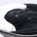FENDI Clutch Bag Leather Black Silver Auth 181568A-24