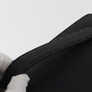 FENDI Clutch Bag Leather Black Silver Auth 181568A-7