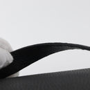 FENDI Clutch Bag Leather Black Silver Auth 181568A-8