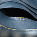 Christian Dior Trotter Canvas Sattel Dreifach-Brieftasche Marinegold Auth 181569V-21