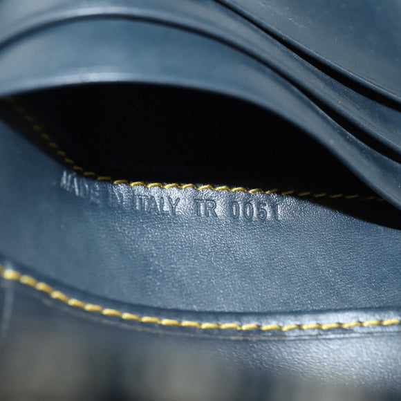 Christian Dior Trotter Canvas Sattel Dreifach-Brieftasche Marinegold Auth 181569V