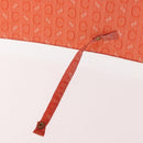 CELINE C Macadam Canvas Opvouwbare Paraplu Nylon Oranje Auth 181570A-11