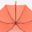 CELINE C Macadam Canvas Opvouwbare Paraplu Nylon Oranje Auth 181570A-8
