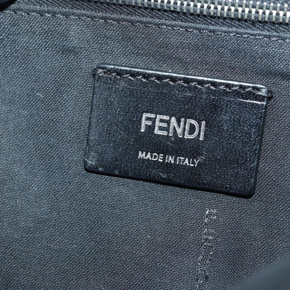 FENDI Zucca Canvas Mamma Baguette Shoulder Bag 2way Black Brown Auth 181574SAM