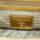PRADA Chain Shoulder Bag Raffia Beige Gold Auth 181575SAV-19