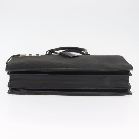 GUCCI GG Canvas Hand Bag Black Silver Auth 181578