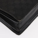 GUCCI GG Canvas Hand Bag Black Silver Auth 181578-9