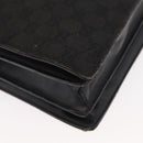 GUCCI GG Canvas Hand Bag Black Silver Auth 181578-16