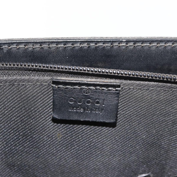 GUCCI GG Canvas Hand Bag Black Silver Auth 181578