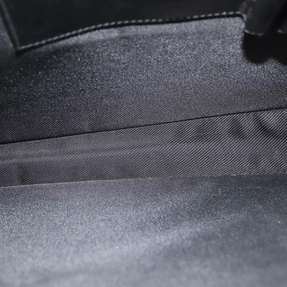 GUCCI GG Canvas Hand Bag Black Silver Auth 181578